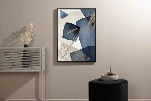 Blue Swirl Poster - Miljöbild - Överblick